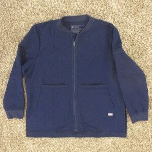 Figs Navy Blue Zip Front Women's Jacket